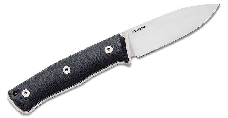 Lionsteel Fixed Blade SLEIPNER satin G10 handle, leather sheath B35 GBK - KNIFESTOCK