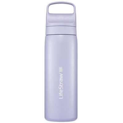 LifeStraw Stainless Steel Water Filter Bottle; 18oz; Provence Purple LGV418PPWW - KNIFESTOCK