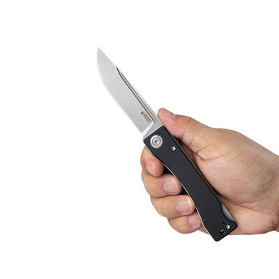 KUBEY Akino Lockback Pocket Folding Knife Black G10 Handle KU2102A - KNIFESTOCK