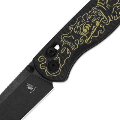 Kizer Drop Bear - Grim Reaper, KNFS Exclusive, Limited Edition 200pcs, Nitro-V, Black Stonewash, G10 - KNIFESTOCK