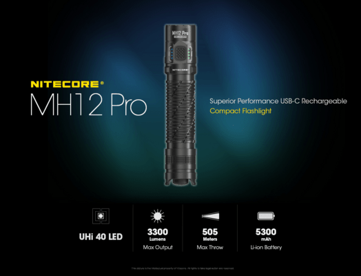 Nitecore MH12 ProHUNTING KIT 3300 lumens - KNIFESTOCK