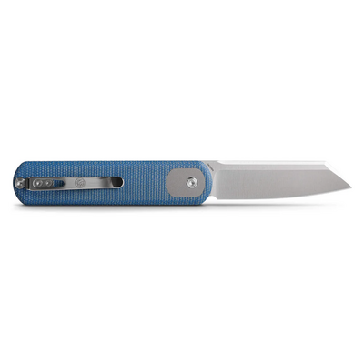 Vosteed Corgi (SF) 14C28N Satin Sheepsfoot Micarta Bleue A0725 - KNIFESTOCK