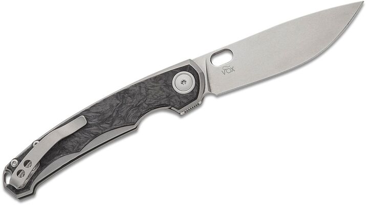 MKM ECLIPSE – MAGNACUT SATIN bld - Ti FRAME, DARK MATTER BLACK CF OVERLAY Linerlock MK EL-GYCF  - KNIFESTOCK