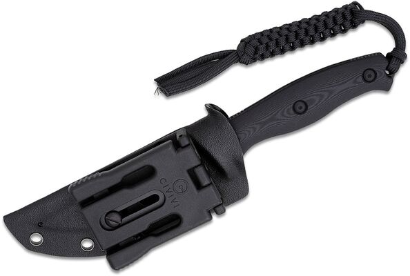 CIVIVI Black G10 Handle Black Stonewashed Nitro-V Blade With 1PC Black Lanyard, Black Kydex Sheath a - KNIFESTOCK