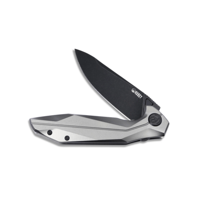 KUBEY Nova Couteau Pliant à Lame Flipper avec Verrouillage Frame Gris Manche en Titane 6AL4V KU235E - KNIFESTOCK