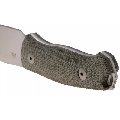 MKM SMALL LOV – M390 SATIN blad, GRÖN CANVAS MICARTA handtag, +FICKA LÄDERSLIDA - KNIFESTOCK