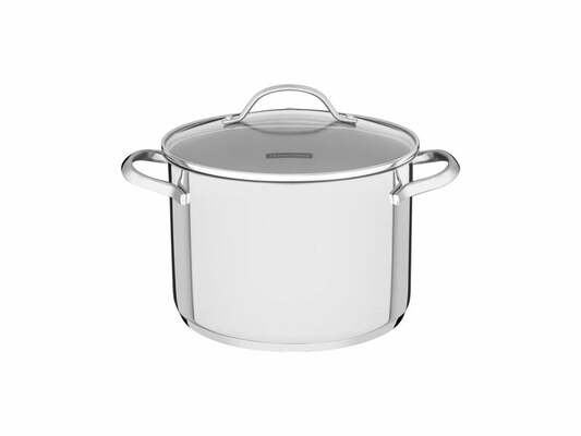 Tramontina Una Deep Cooking Pot with Glass Cover 24cm/7,70l 62285/240 - KNIFESTOCK