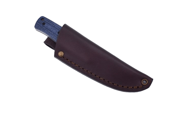 Brisa PK70Fx - Hunters green micarta 12C27 Scandi Sheath Bobtail 80 Leather BR-463-66680-1550 - KNIFESTOCK