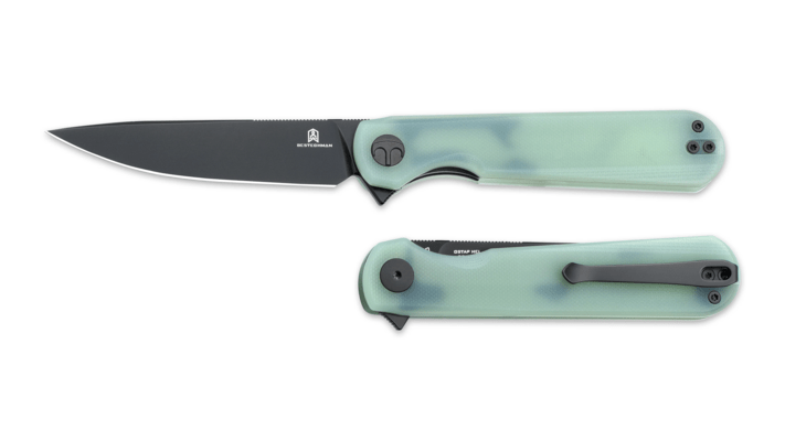 Bestechman FLICK-Black PVD-D2-G10-Jade BMK13E - KNIFESTOCK