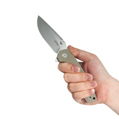 Kubey Calyce Beadblast 14C28N ,Tan G10 KU901P - KNIFESTOCK