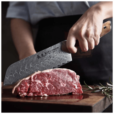 Dellinger Santoku Knife 180 mm Dellinger Longevity Damascus Edition - KNIFESTOCK