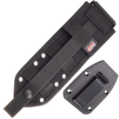 ESEE KNIVES MODEL 3 SURVival Knife 3mil-P-B Black Sheath + Belt Clip and Molle-Back - KNIFESTOCK