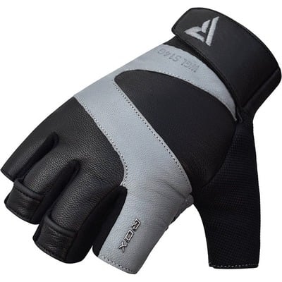 RDX GYM GLOVE LEATHER S14 GRAY M - KNIFESTOCK