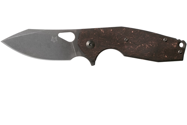 Fox Knives Yaru FX-527CF Space Coral Copper Carbon Fibre pocket knife, Jesper Voxnaes design - KNIFESTOCK