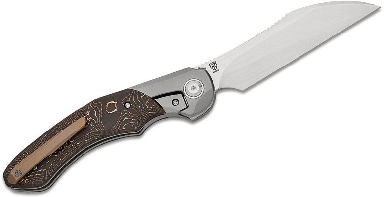 Kansept Cosmos Stonewashed CPM 20CV Titanium + Copper Carbon Fiber K1059A1 - KNIFESTOCK