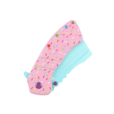 Kansept XL Korvid Blue  Coating 154CM G10 with Donut Print  T1030B6 - KNIFESTOCK