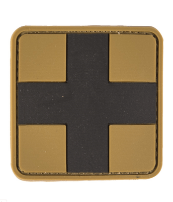 Mil-Tec PATCH 3D FIRST AID PVC M.KLETT coyot LG 16830605 - KNIFESTOCK