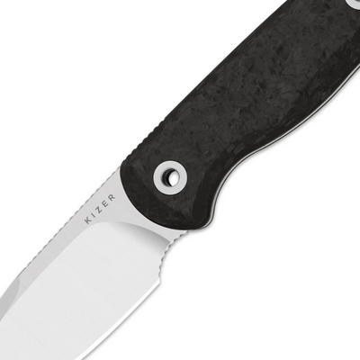 Kizer Drop Bear Fix M390,Satin,CF - KNIFESTOCK