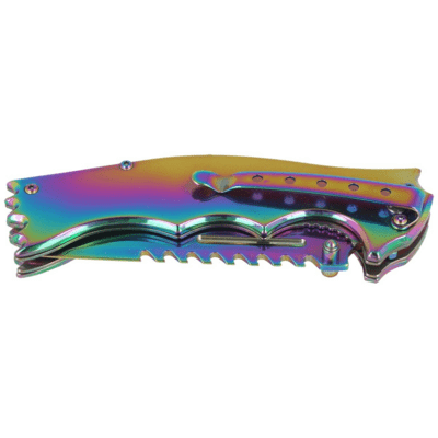 CJH One-Hand Knife, Rainbow - KNIFESTOCK