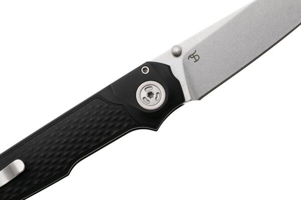 MKM MIURA – CPM Magnacut SW bld - SOLID Black Alu hdl, BUTTON LOCK - REV. S/S CLIP MK MI-ABK - KNIFESTOCK