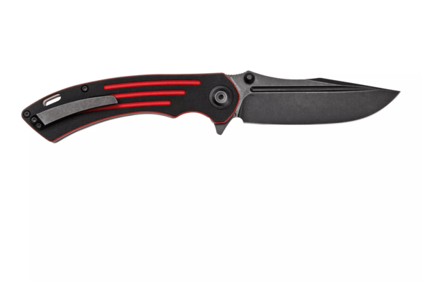 Kansept Pretatout Black TiCn Coated 154CM Black and Red G10 T1032A1 - KNIFESTOCK