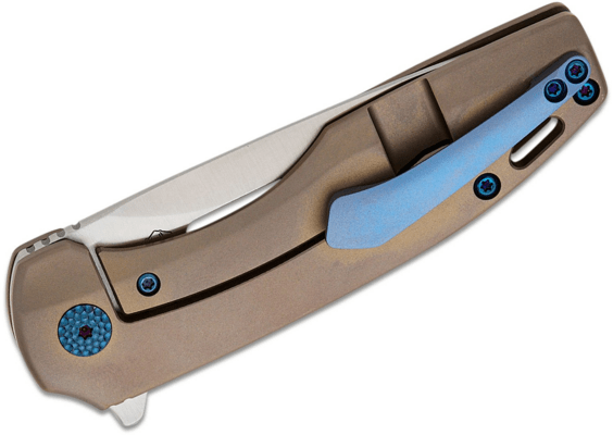 Kansept Cassowary S35VN Satin Bronze Titanium Handles K2065A5 - KNIFESTOCK