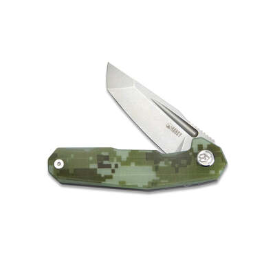 Kubey Carve Liner Lock Folding Knife Camo G10 Handle KB237H - KNIFESTOCK