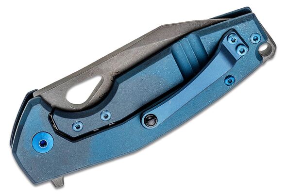 FOX Knives Yaru Flipper Knife, Blue FX-527 TI - KNIFESTOCK