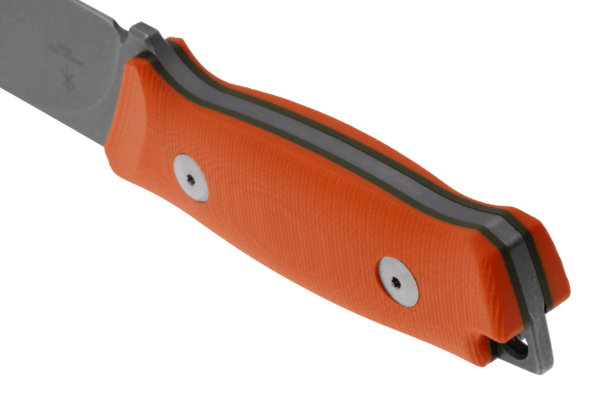 Fox-Knives Muzzle Fixed Knife Stainless Steel Becut Satin Blade, G10 Orange Handle FX-664 OR - KNIFESTOCK