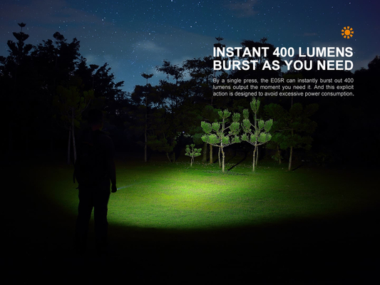 Fenix E05RGRN Wiederaufladbare Taschenlampe Grün 400lm - KNIFESTOCK
