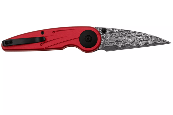 Civivi Starflare Red Aluminum HandleDamascus BladeButton Lock C23052-DS1 - KNIFESTOCK