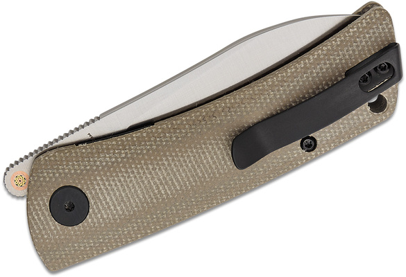 Petrified Fish PFE05S Flavorist Satin K110 khaki Micarta PFE05SKMS - KNIFESTOCK
