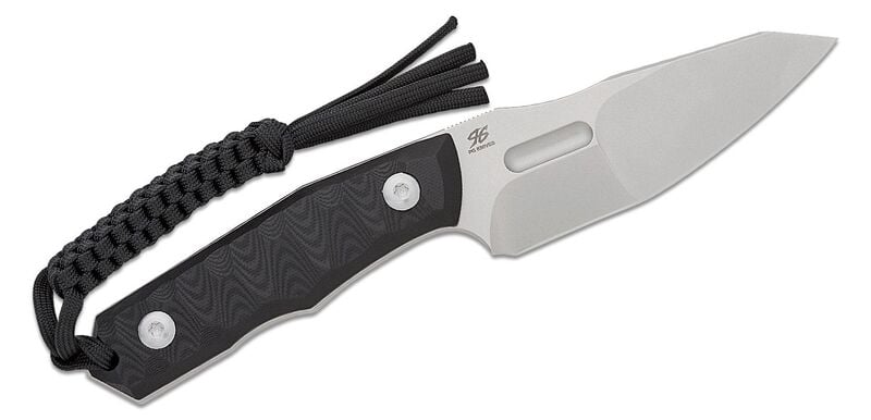 CIVIVI Black G10 Handle Stonewashed D2 Blade With 1PC Black Lanyard, Black Kydex Sheath and T-Clip F - KNIFESTOCK