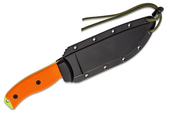 ESEE MODEL 6 VENOM GREEN BLADE, ORANGE G10 SESEEEE-6P-VG - KNIFESTOCK