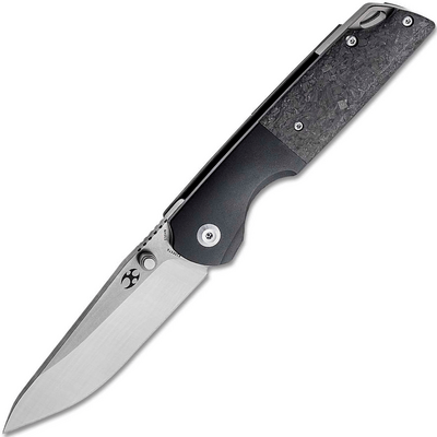 Kansept Warrior CPM-S35VN 6AL4V Titanium +carbon fiber+Drop Point Blade K1005T6 - KNIFESTOCK