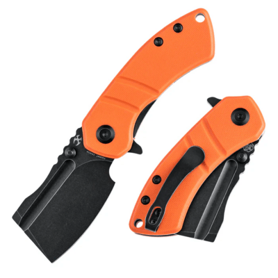 Kansept Korvid M Black TiCn Coated 154CM Orange G10 T2030A7 - KNIFESTOCK