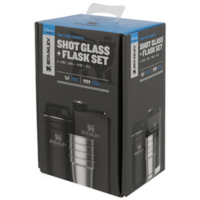 STANLEY ADVENTURE Pre-Party Shot Glass + Flask Set, Matte Black - KNIFESTOCK