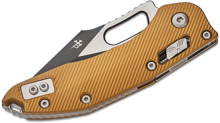 Microtech Stitch - RAM-LOKTM S/E Fluted Tan Partial Serrated 169RL-2FLTA - KNIFESTOCK