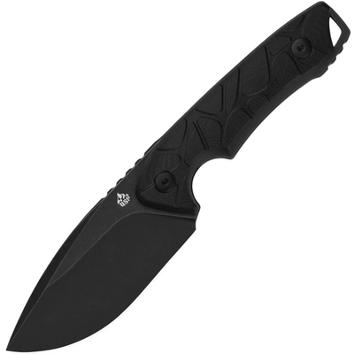 QSP Knife Tiny TOT 10Cr15MoV, black stonewash,  black G10 QS169-A2 - KNIFESTOCK