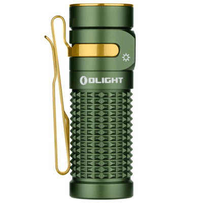 Olight Baton 4 Premium Edition Flashlight with Wireless Charging Case (OD Green, 1300 Lumens) - KNIFESTOCK