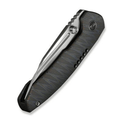 WE Knife Micro Trogon Tiger Stripe Pattern Flamed Titanium HandleSatin Finished Bohler M390 Blade - KNIFESTOCK