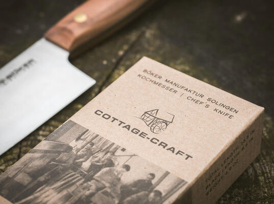 BOKER Cottage-Craft Santoku kuchynský nôž 16,3cm (130497) drevo - KNIFESTOCK