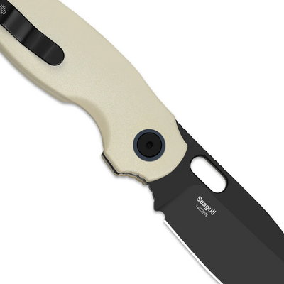 Kizer Seagull 14C28n, Fekete Stonewashed, Alumínium V3770A3 - KNIFESTOCK