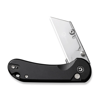 CIVIVI Elementum Utility Black Aluminum Handle Stonewashed S/S Blade Holder Plain - KNIFESTOCK