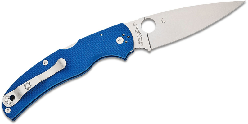 Spyderco NATIVE CHIEF COBALT BLUE G-10 CPM SPY27 PLAINEDGE - KNIFESTOCK