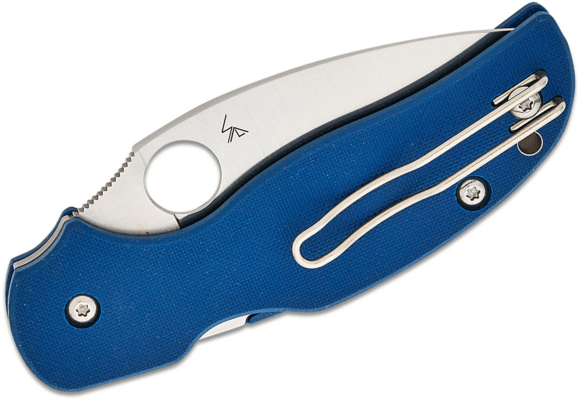 Spyderco SAGE 5 COBALT BLUE G-10 CPM SPY27 PLAINEDGE - KNIFESTOCK