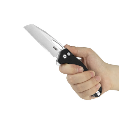 Kubey 10-8 Satin 14C28N ,Black G10 KU363A - KNIFESTOCK