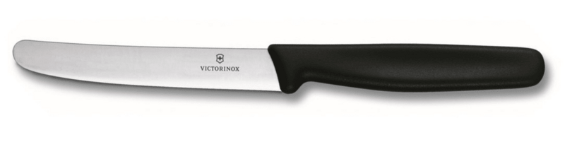 Victorinox table knife, round tip, black 5.1303 - KNIFESTOCK