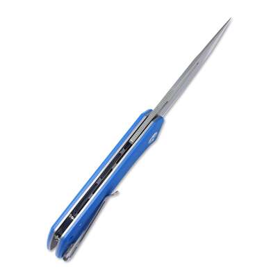 KUBEY Thalia Front Flipper EDC Pocket Folding Knife Blue G10 Handle KU331B - KNIFESTOCK