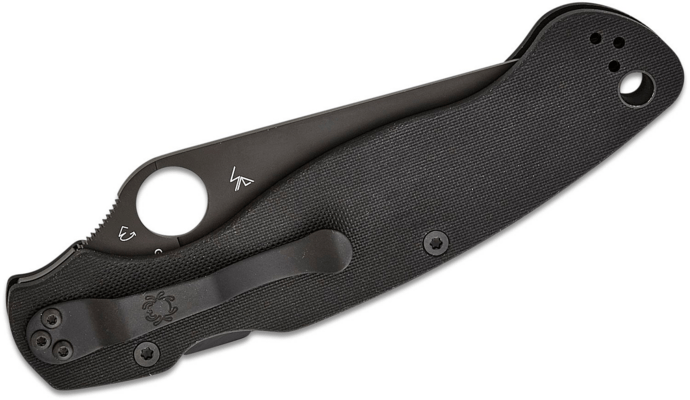 Spyderco Military 2 Black G-10 Black Blade Reveal 13 C36GSBK2 - KNIFESTOCK